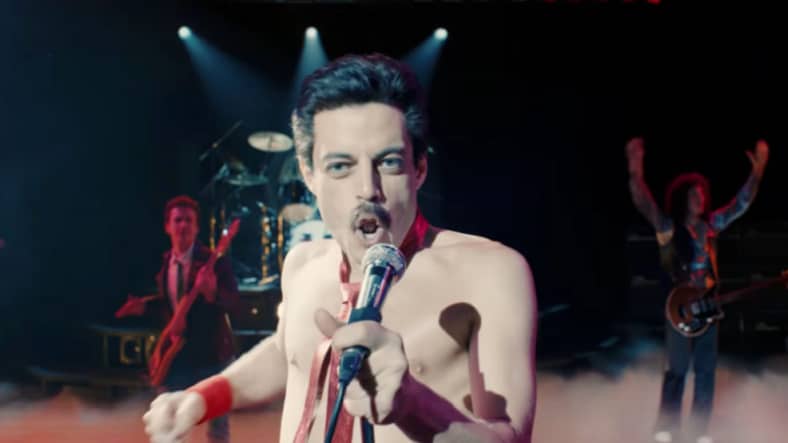 Rami Malek as the role of Freddie Mercury