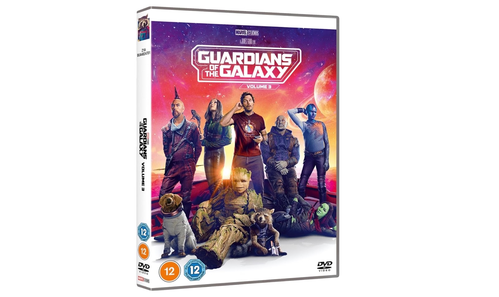 Guardians of the Galaxy Vol. 3 movie cover on white background
